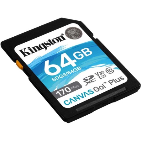 Memory SDXC 64GB Kingston SDG3/64GB Canvas GO! Plus W/O-1
