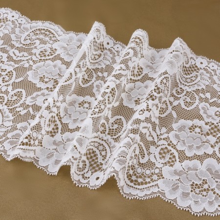 Lace elastic fabric, 185 mm × 2.7 ± 0.5 m, white color-2