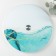 Glass stand for a cake rotating Magistro "Marble Breeze", D = 32 cm, Blue Color