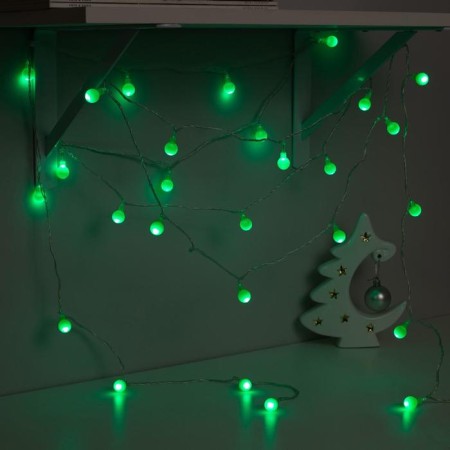 Garland “thread” 5 m with nozzles “Green Balls”, IP20, transparent thread, 30 LED, Green glow, 8 modes, 220 V-2