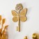 Panel interior polystone "Key with a butterfly" gold with a white patina 10.5x0.7x15 cm