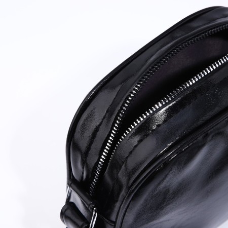 Bag Cross-Bodi with a zipper, black color-4