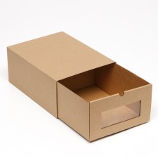The box is drawn, brown, 25 x 19 x 11 cm