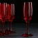 A set of glasses for champagne "Rainbow", 190 ml, 6 pcs, color ruby