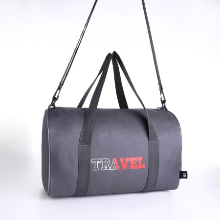 Road bag, textura, small size, color gray-1