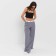 Women's pants with contrasting belt MIST R.48, Gray
