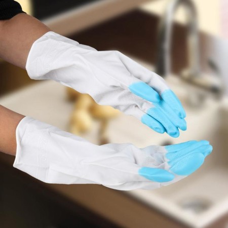 Permitory shade gloves, size m, PVC, protective, super -strength, 70 gr, color mix-6