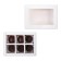 Folding box under 6 sweets, white, 13.7 x 9.8 x 3.8 cm