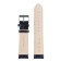 Watch strap, male, 22 mm, harness 85 mm, larynx 125 mm, leather, elongated, black