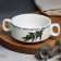 Clus with handles of ceramic "pleasant appetite", 10.5 x 5 cm, 220 ml, white color
