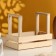 Kashpo wooden double -ruddy with handles 24.5x14x19.5 cm natural