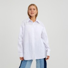 Women's shirt Minaku: Casual Collection Color White, Rr. 44