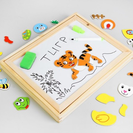 Magnetic designer "Horse and Friends", 120 magnetic elements-1
