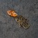 Hamsa-Talisman keychain, natural amber