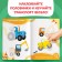 Stickers-Polovinki "Funny Transport", Blue Tractor