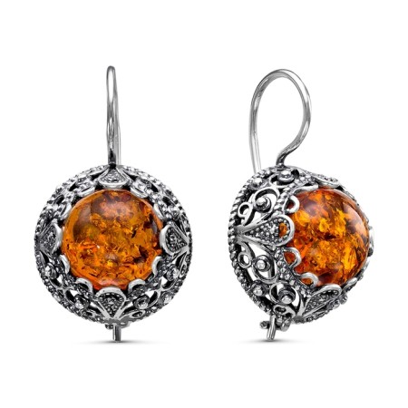 Earrings of the East "Amber", echoing with oxidation