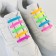 Silicone laces, set 6 pcs, color rainbow