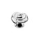 Handle button Cappio Rose 01, white with silver