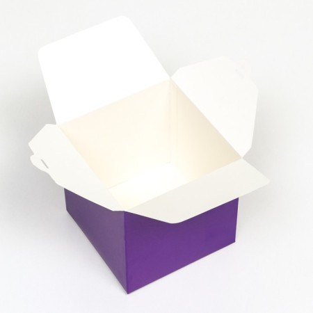 The box is folding, square, purple, 12 x 12 x 12 cm,-2