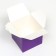 The box is folding, square, purple, 12 x 12 x 12 cm,
