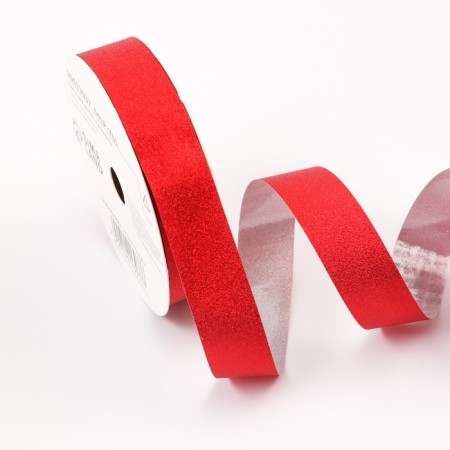 Tape "tiffany" for decor and gifts, red, 2 cm x 50 m-1
