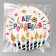 Disposable paper plate "Happy Birthday" candles and stars, 18 cm