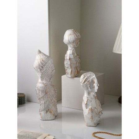 Set of figures "Woman Warrior", polystone, 42 cm, 3 pcs, white color-4