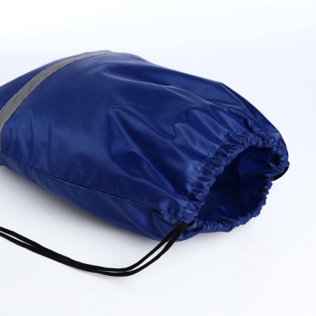A bag for shoes on a lace, "ZFTS", a reflective strip, blue color-2