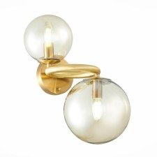 Wall lamp ST LUCE. SL1162.301.02. Gorizia. 2x40 watts, E14, 38x36 cm, brass color
