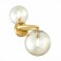 Wall lamp ST LUCE. SL1162.301.02. Gorizia. 2x40 watts, E14, 38x36 cm, brass color