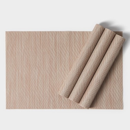 Set of serving napkins on the table "Ann", 4 pcs, 30 × 45 cm, beige color-1