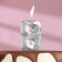 Candle in the cake on the skewer "Almaz", the number "8", silver, 4.8x2.6 cm
