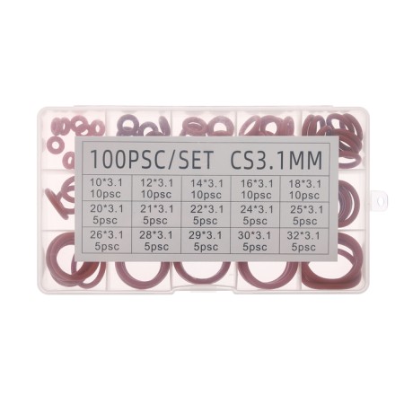 Sealing ring, 15 types, thickness 3.1 mm, set 100 pcs-3