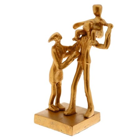 Souvenir "Family" aluminum 12.7x12.7x30.5 cm (gold coating)-3
