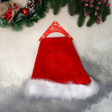 New Year's cap "Classics of the holiday" 30x42 cm, red-1