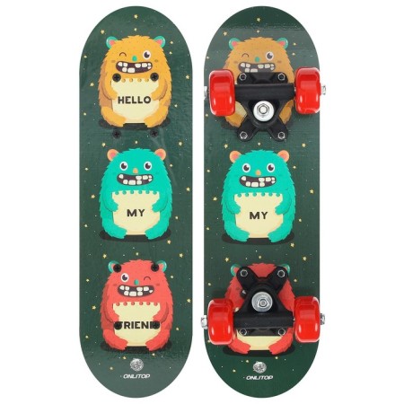Skateboard Children's Onlitop Monsters, 44 × 14 cm, PVC 50 mm wheels, plastic frame-1