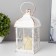 Nightlight "Lanter 2" LED from batteries 3HAAA White with a golden patina 11x11x21.5 cm