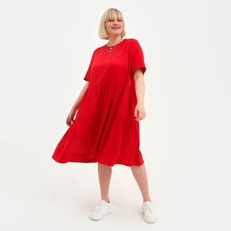 Women's dress Mist Plus-Size, size 50, red color-3