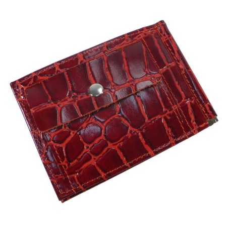 Wallet with a clamp, the color is red-2