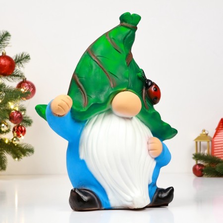 Garden figure "Dwarf with God's cow" 40x31x23cm-6
