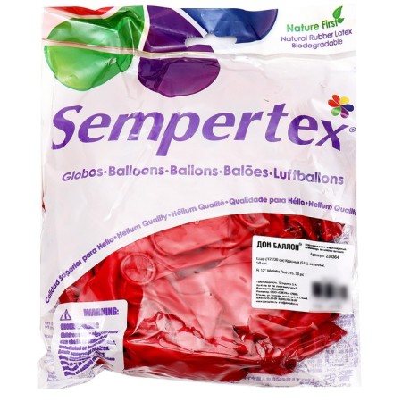 Latex ball 12 "Metallic metallic red, set 50 pcs.-2