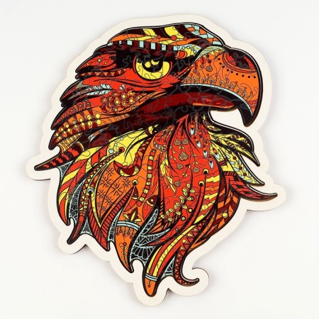 Puzzle wooden figured "Eagle" in the frame-3