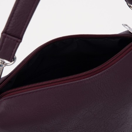 Сумка-мешок Miss Bag на молнии, цвет бордовый-2