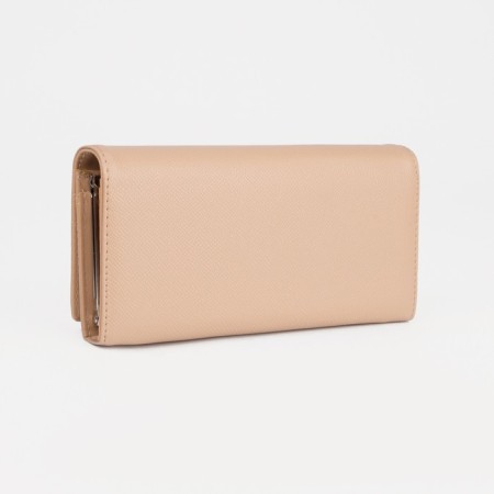 Women's wallet on magnets, beige color-1