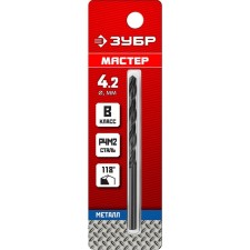 Bison drill, steel P4M2, cylindrical shank, 4.2 x75 mm, class in