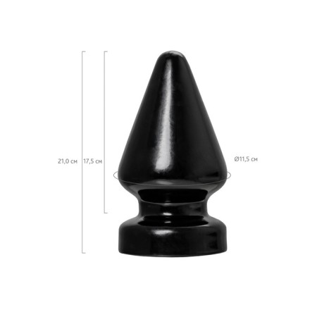 Anal plug Toyfa Popo Pleasure Draco β, cone, PVC, 115x210 mm, black color-2