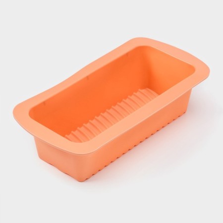 Baking shape of the share "Bread. Stripes ”, silicone, 27.5 × 13.5 × 7 cm (internal 23.5 × 10), peach color-3