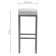 Baric stool Khurkroks Metal/Eco -leather, gray/gray 36x36x81 cm
