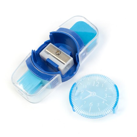 Charp with a container "Clock", with an eraser and a brush, mix-2