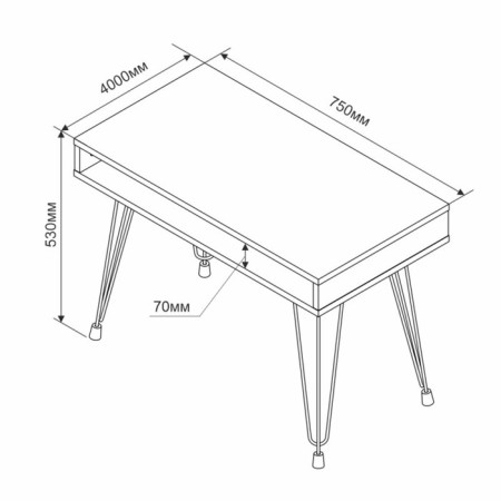 Coffee table Liverpool 75x40x53 cm, oak craf gold, white-1